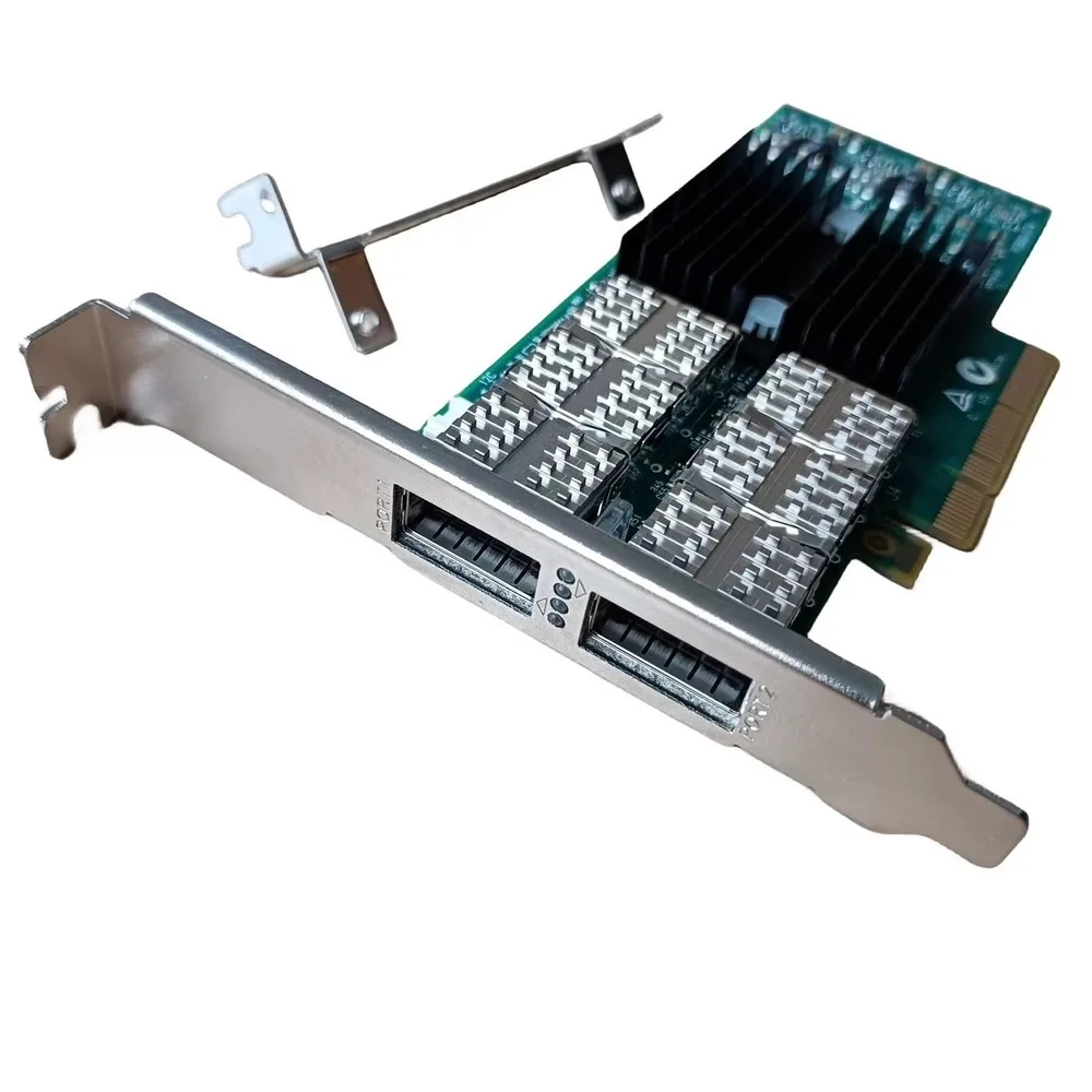 10Gb SFP+ Dual Port PCIe x8 Network Adapter Card, ConnectX-3 MCX354A-QCBT, Low Profile, Direct Attach Copper