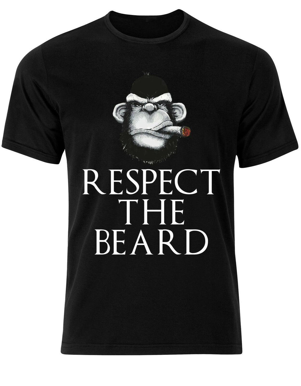 

Respect The Beard Monkey Gorilla Quirky Quote T Shirt New 100% Cotton Short Sleeve O-Neck T-shirt Casual Mens Top