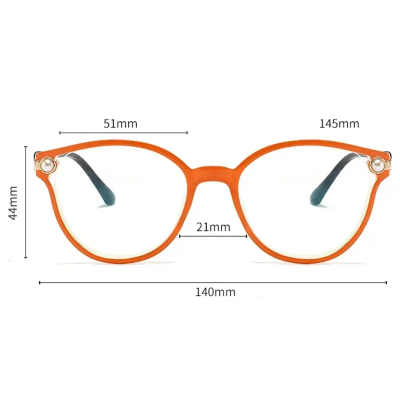 2024 New Pearl Reading Glasses Frame Vintage Lady\'s Cat Eyes Presbyopia Eyewear Anti Blue Light Optical Spectacle Eyeglasses