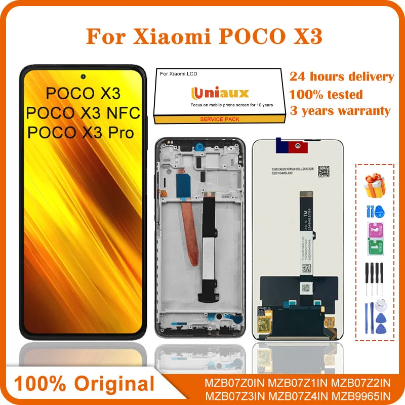 LCD Display Touch Screen Digitizer for Xiaomi POCO X3 Pro, M2007J20CG, LCD Replacement Original, 6.67