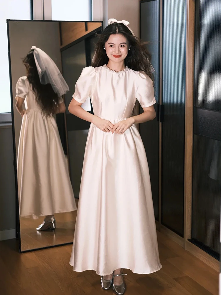 

Retro Bubble Sve Wedding Dr Ele Birthday Par Dr Luxury Engagement Dr Korean Sle mid Waist a Line Skirt