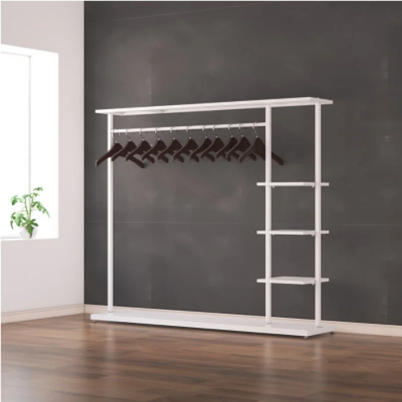 Custom, modern new style fashionable clothing display rack hanging steel clothing display racks