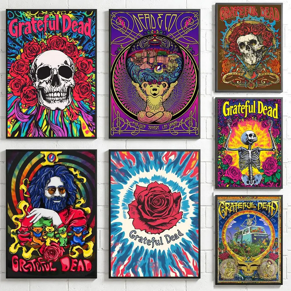Band G‑Grateful Dead Poster HD Poster Retro Industrial Style Suitable for Living Room Bar Corridor and Gift Giving