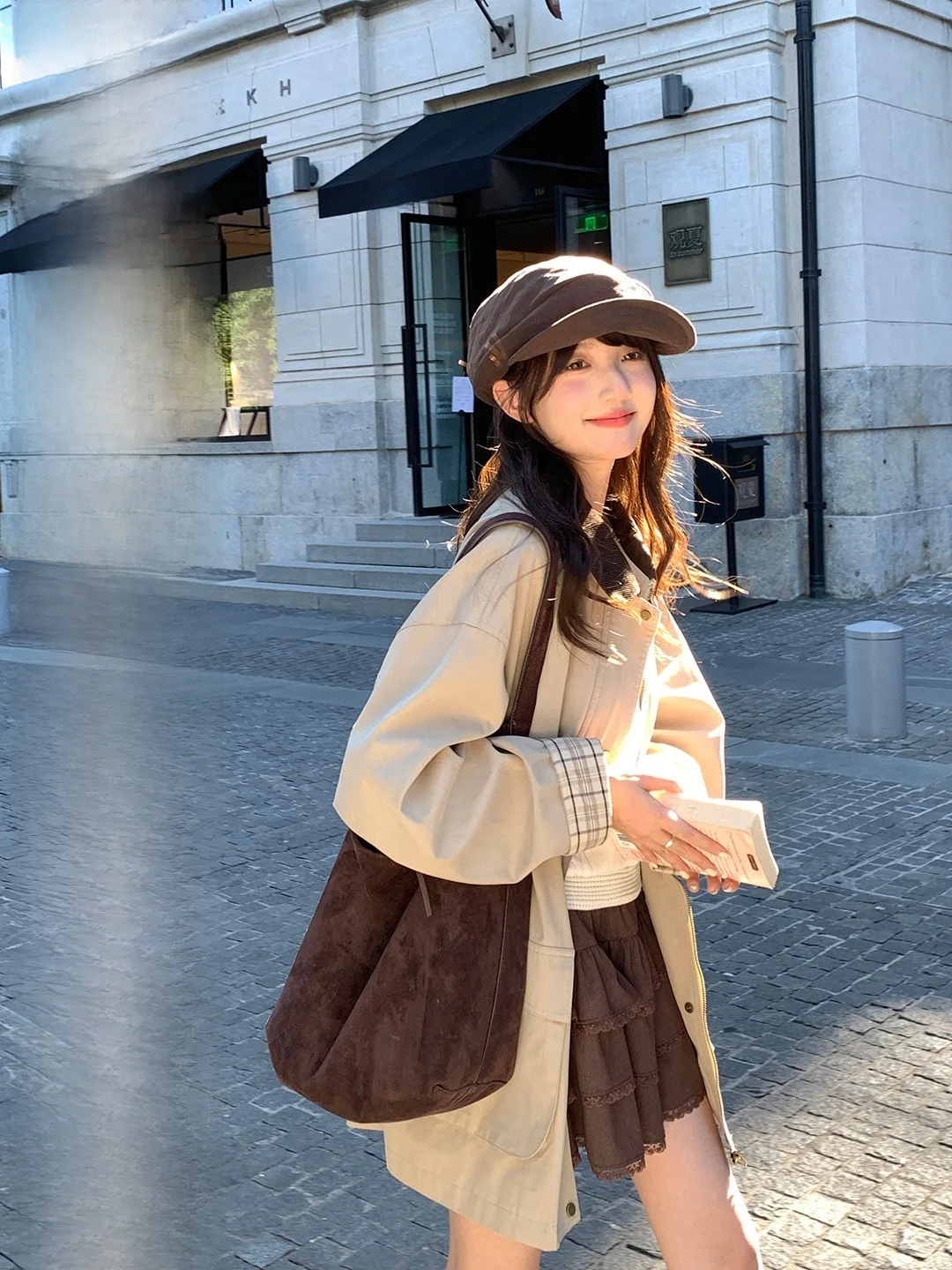 

Свободная повседневная женская ветровка в винтажном стиле, осенняя новинка, пальто в стиле барн, повседневный топ для женщин