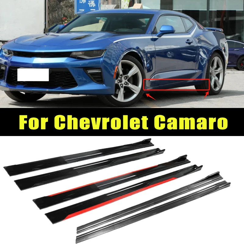 

Universal 2m/2.2m Car Side Skirt Extension SplitterBumper Racing Side Wing Bumper Lip Side Spoiler For Chevrolet Camaro