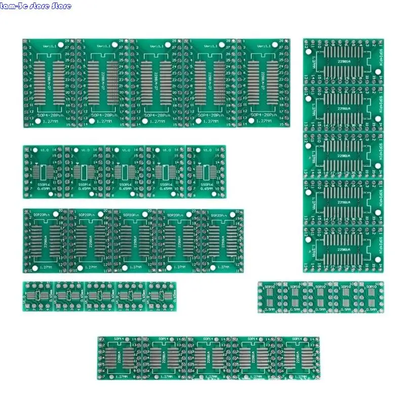 

D0UA Universal IC Adapters Board PCBs For DIP SOP SSOP SMDs To DIP Conversion With High Conductivity And Reusable Design