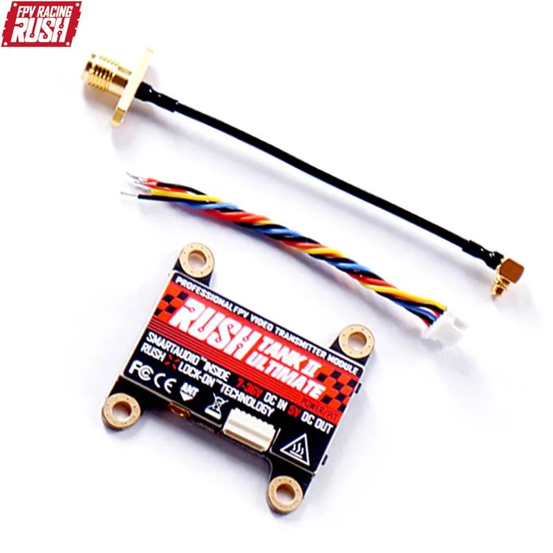 

RUSH Tank II Ultimate VTX 5.8G 48CH RaceBand Pitmode 25mW 200mW 500mW 800mW Adjustable FPV VTX 2-8S for RC Racing Aircraft