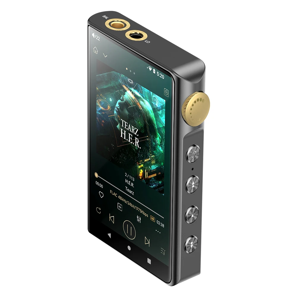 Famue BF32 HIFI MP3 Player Dual ES9018K2M DAC DSD512 4.4mm Balanced Out Android 12 WiFi 1TB Expandable