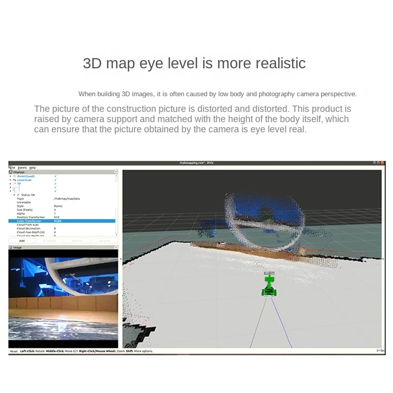 Ros كاميرا عمق الروبوت زيادة قوس ، نسخة أسترا برو