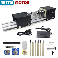 Mini Wood Lathe Machine Metal DIY Woodworking Miniature Buddha Pearl Lathe Grinding Polishing Beads Wood Drill Rotary Tool Set