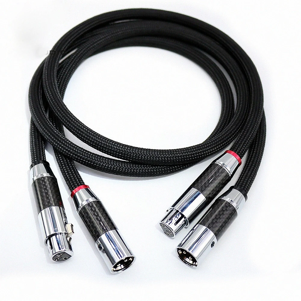 Hallo-end HIFI 2 core PVC Silber Überzogene 3 PIN Female XLR zu Männlichen XLR jack 3PIN Balance Audio signal Kabel Draht Linie