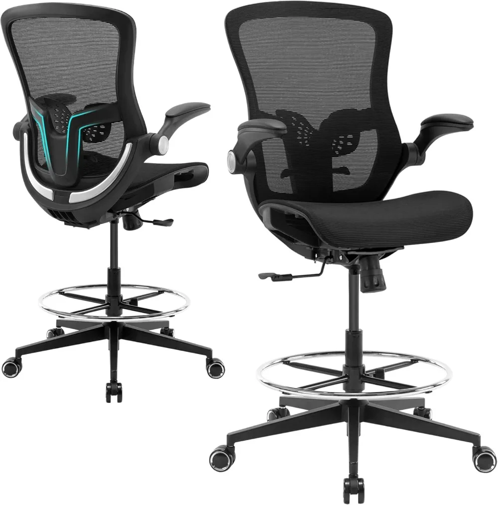 Office Drafting Chair,Ergonomic Tall Office Desk Chair,Adjustable Standing Desk Stool Chair,Executive Computer Chair with