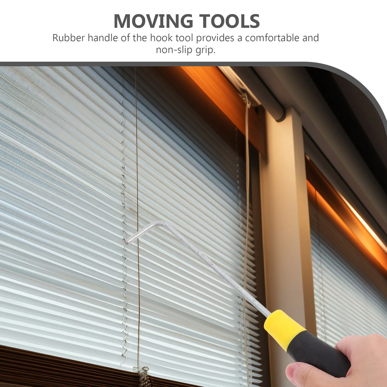Utility Hook Tool Stainless Steel Manhole Lid Lifter Roller Shutter Door Puller Heavy Duty Lifting Pulling Tool with Comfortable