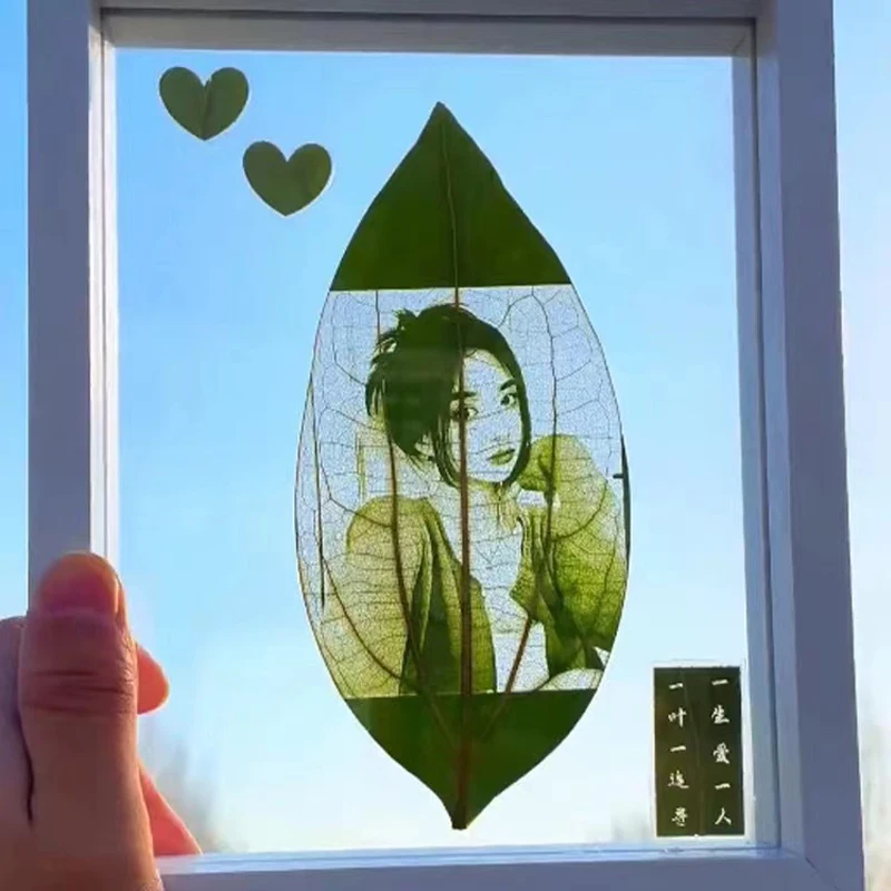 เครื่องเลเซอร์แกะสลักใบ ต้นไม้ใบศิลปะการออกแบบการพิมพ์แกะสลักตัวอักษร เครื่องแกะสลักใบไม้