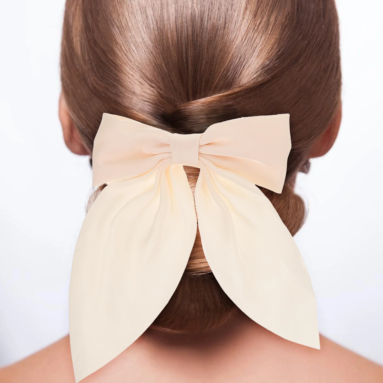 

4pcs Large Bows For Women Big Bow Hair Clips Metal Ribbons Ponytail Holders Cute Accessories Barrettes Thick Hair Teen Girls