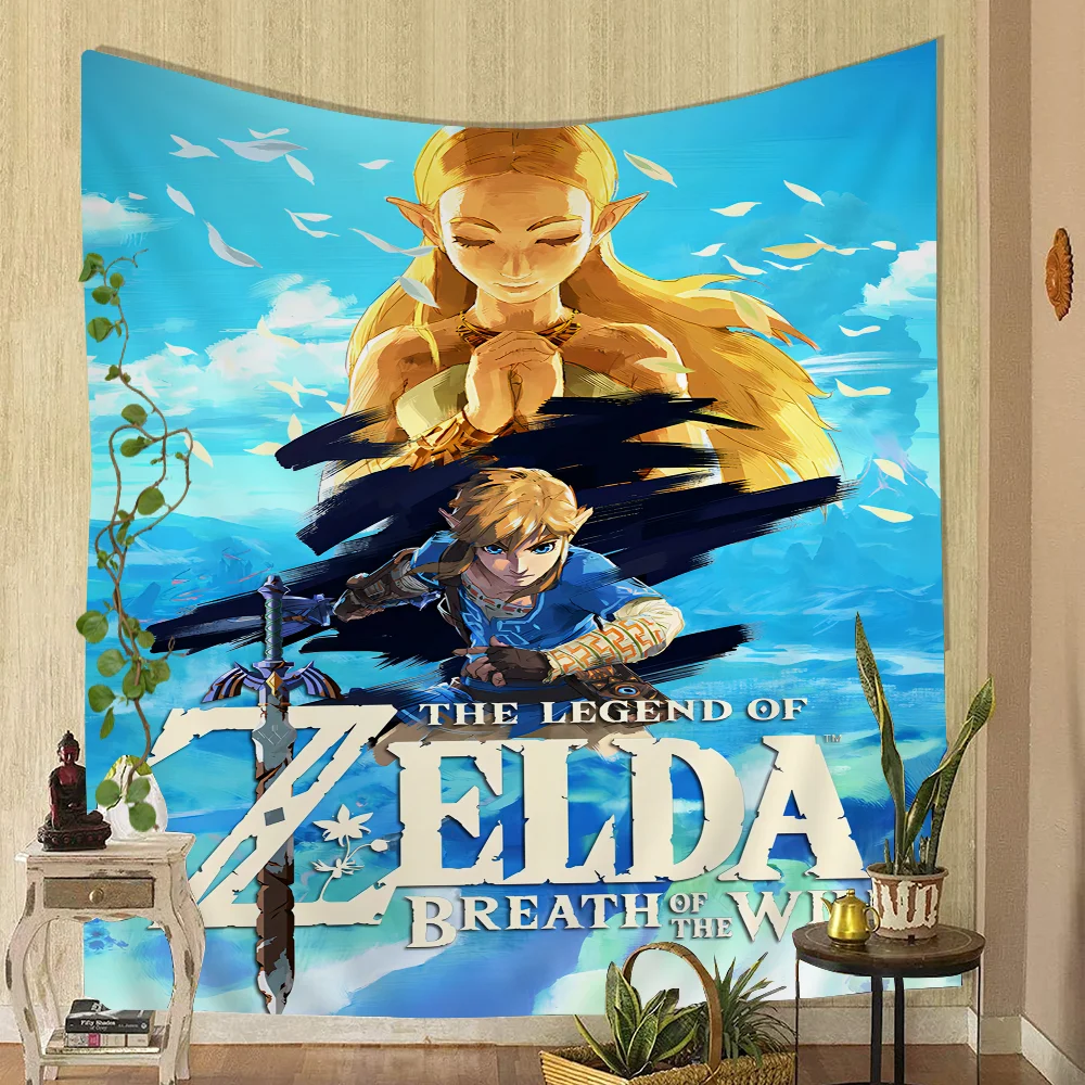 Video Game Poster Zeldas Link Colorful Tapestry Wall Hanging Hanging Tarot Hippie Wall Rugs Dorm Art Home Decor