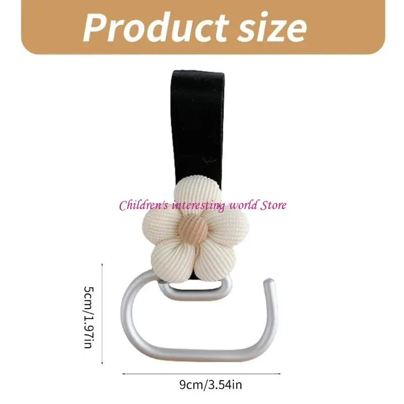 Baby Pram Hook Hanging para bolso pañal colgante Purso 360 grados Cotting MultiFuntion Flower Pushir Soporte 425F