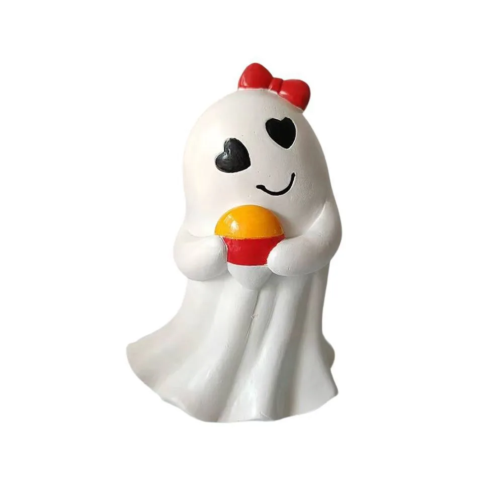 

Atmosphere Decoration Resin Halloween Ghost Figurine Cute Cartoon Ghost Art Sculpture Waterproof Ghost Statue Ornament Office