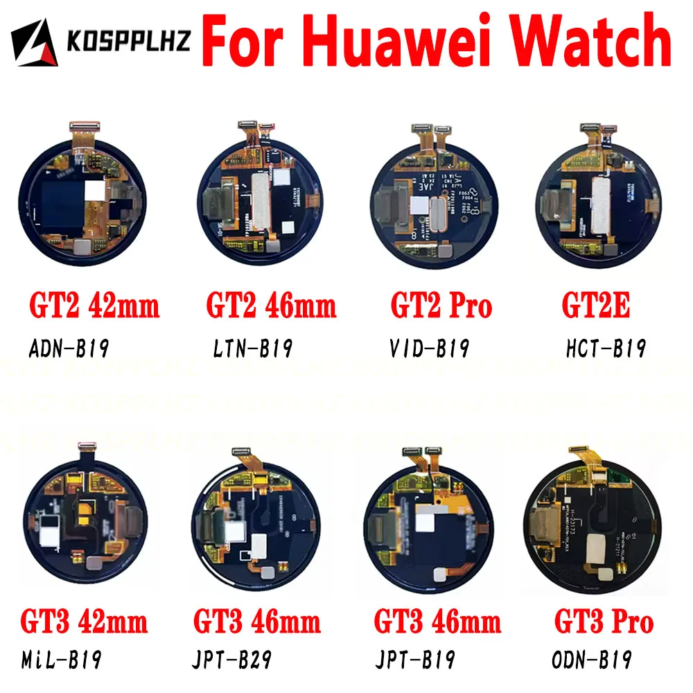 Для Huawei Watch GT2 GT3 Pro ЖК-дисплей mil-b19, ADN-B19, LTN-B19, VID-B19, HCT-B19, JPT-B19, JPT-B29, ODN-B19 Часы ЖК-дисплей с сенсорным экраном