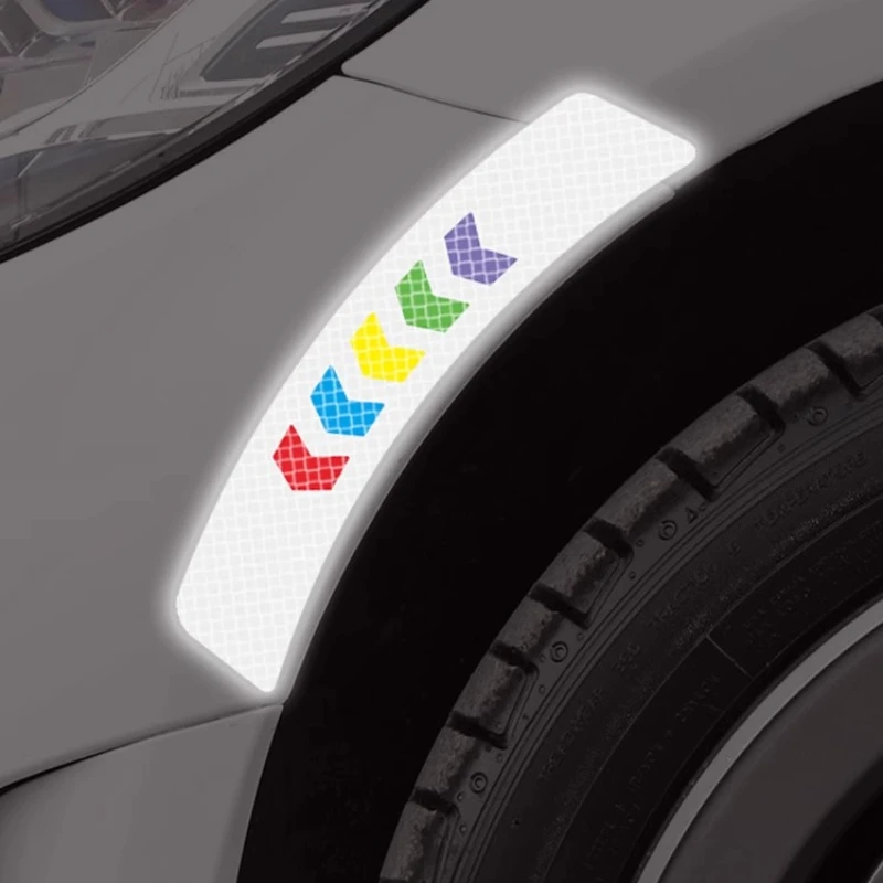

Car Personalized Creative Wheel Eyebrow Reflective Warning Sticker Scratch Decorative Modification To Cover Both Fender Body