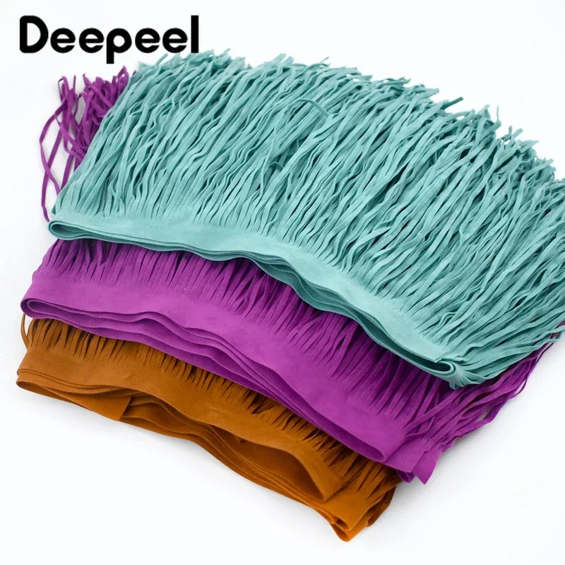 2Meters Deepeel 10-30cm Suede Tassel Fringe Trim Lace Trimming for Clothes Bag Coat Latin Dress Decoration DIY Crafts Sewing