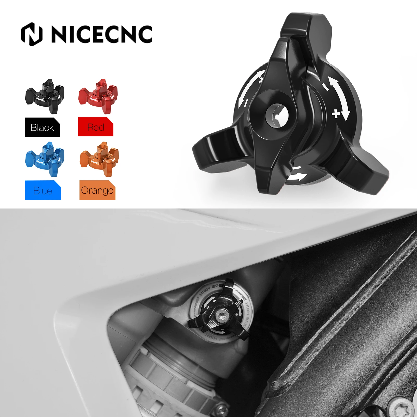 

NICECNC For 2024 KTM EXC 300 SX SXF 250 EXCF 350 XCW XCF-W 500 For Husqvarna TE 300 GasGas EC300 Rear Shock Absorber Adjuster