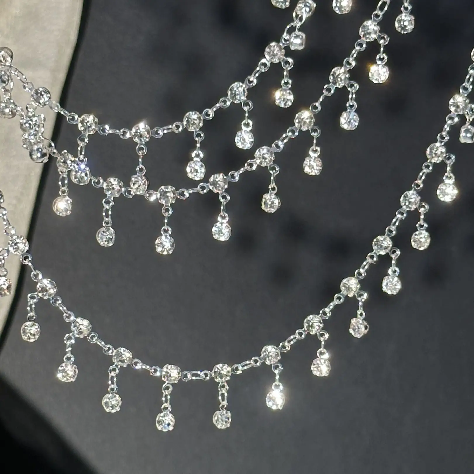 0.5M/1M Transparent Color Rhinestone Chains Antiquity Style Copper Chains for Bracelet Necklace DIY Jewelry Clothing Accessories