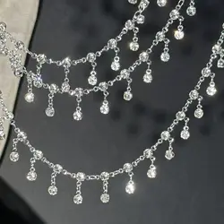 0.5M/1M Transparent Color Rhinestone Chains Antiquity Style Copper Chains for Bracelet Necklace DIY Jewelry Clothing Accessories
