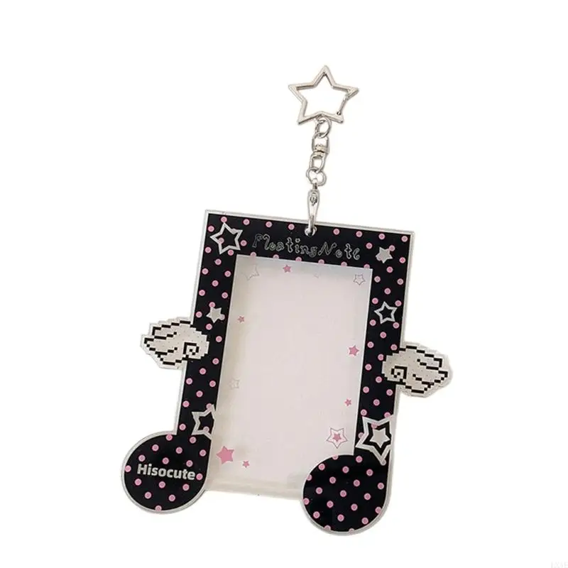 Acrylic Photocard Holder Credit Card Sleeve Pendant Keychain Badge Holder
