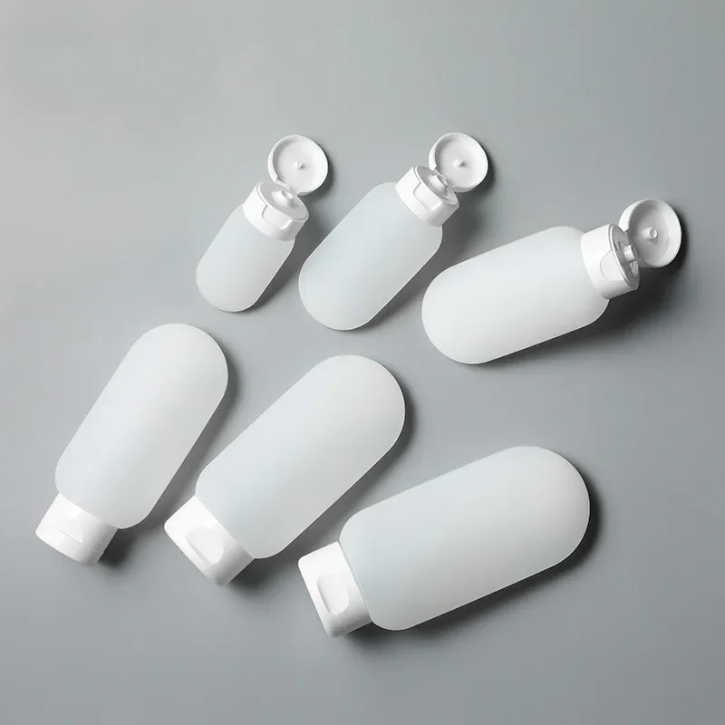 

1pc Portable Flexible Easy To Squeeze PE Travel Bottle Facial Bath Bottle Container Leak-proof Transparent Frosted 6 Sizes Vial