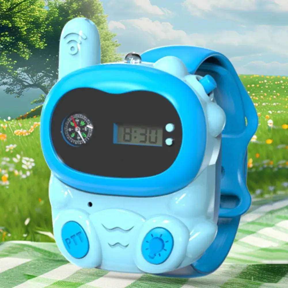 Radio domofonowe Mini Walkie-Talkie Cartoon Transceiver Walkie-Talkie dla dzieci z zegarem i kompasem Brak promieniowania