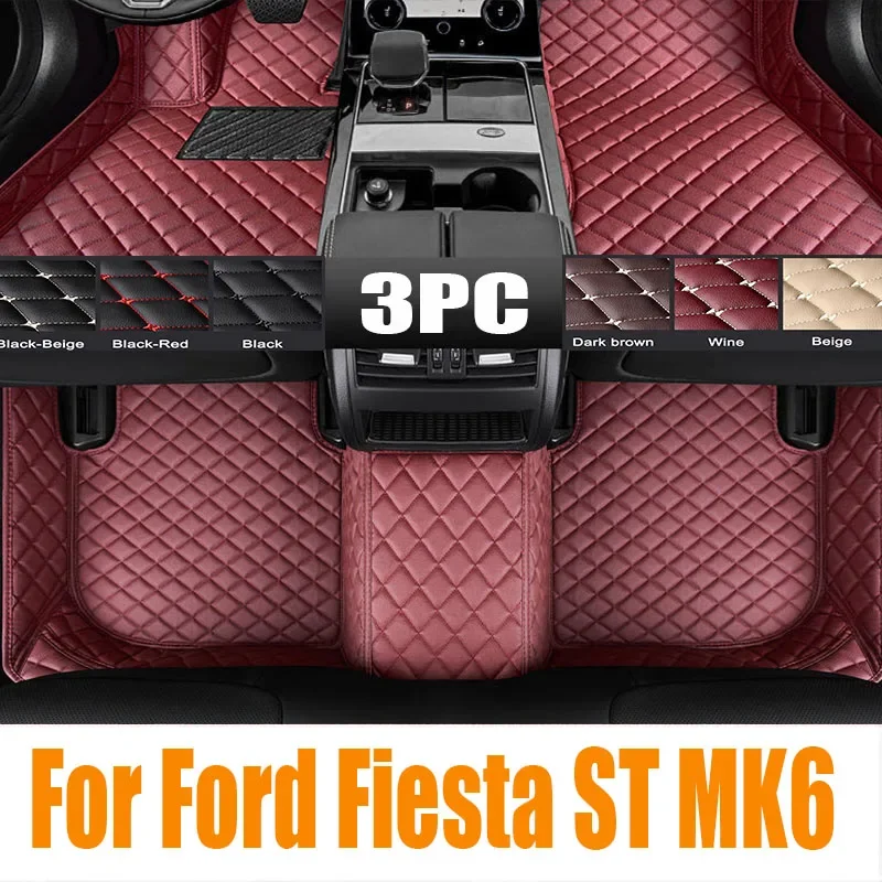 

Car Floor Mat for Ford Fiesta ST MK6 Titanium Zetec Sedan 2009~2017 Foot Parts TPE Liner Carpet Pad Custom Cover Rug Accessories