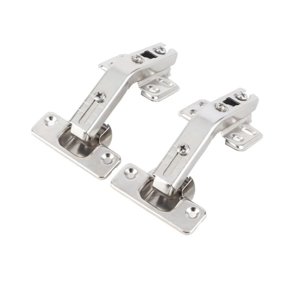 

2PCS Full Overlay 135 Degree Hinge Concealed Hardware 3D Adjustable Folded Door Hinge Clip-On Design Lazy Susan Hinges