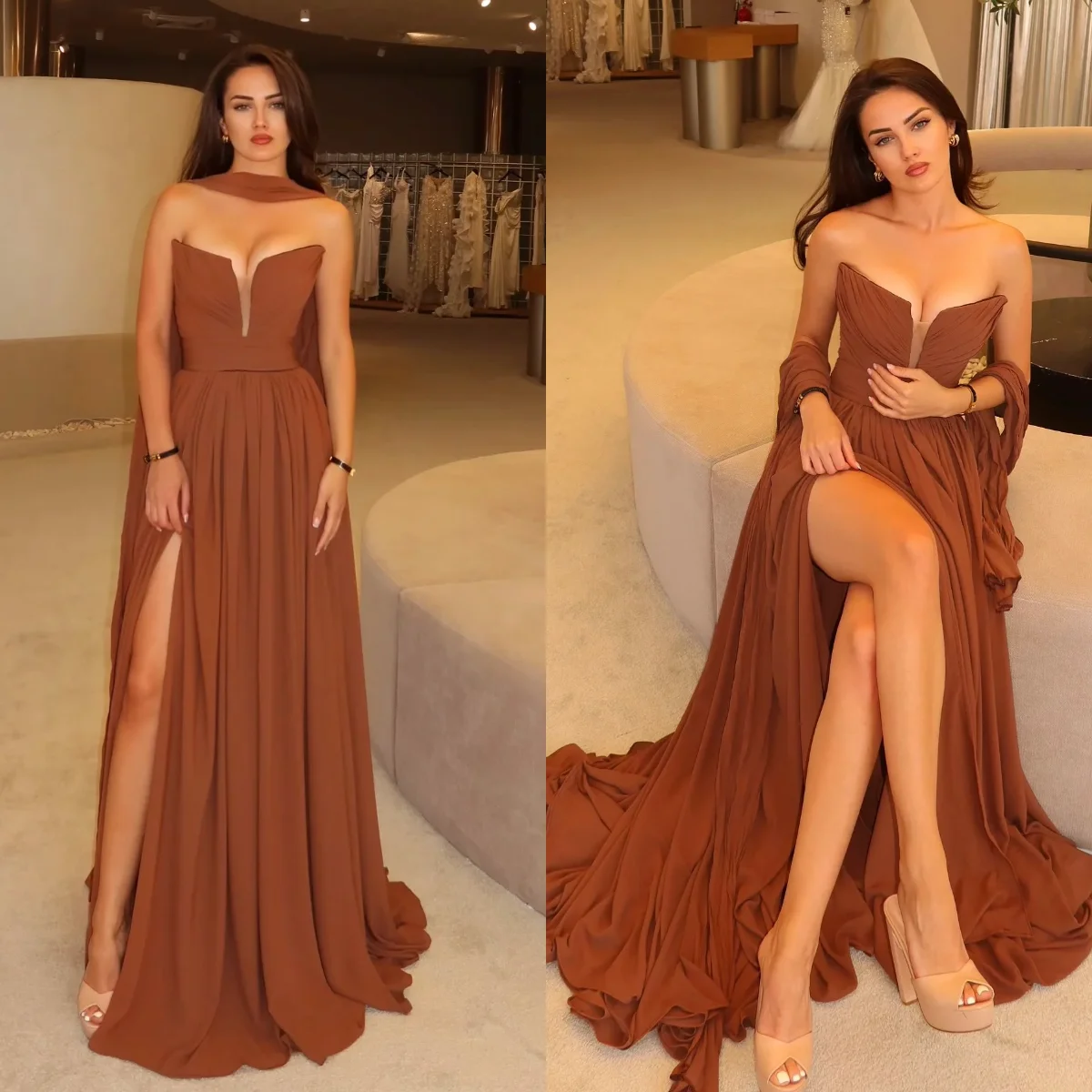 Classy A Line Prom … - image