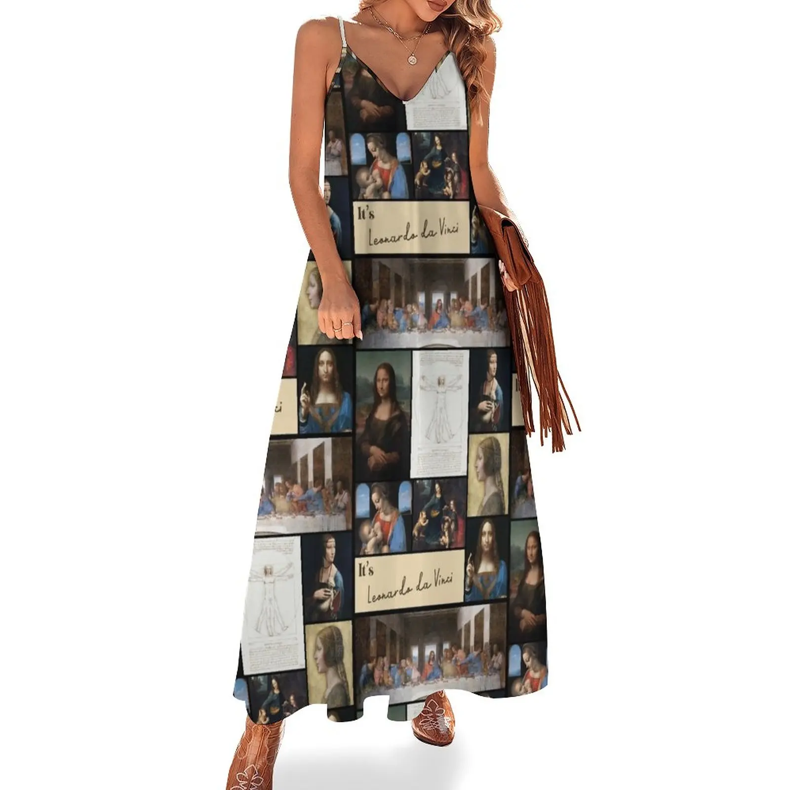 It’s Leonardo da Vinci Collection - Art Sleeveless Dress dress dresses Clothing