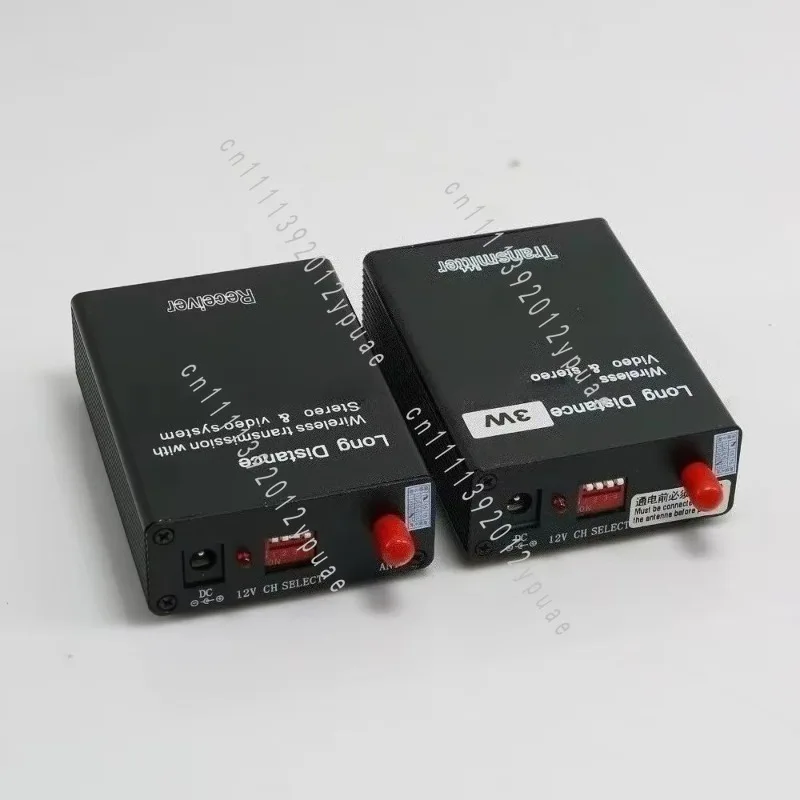 3W Wireless Video Transmitter and Receiver Kit, Long Range TX RX Wireless Signal Transmission Monitor Set