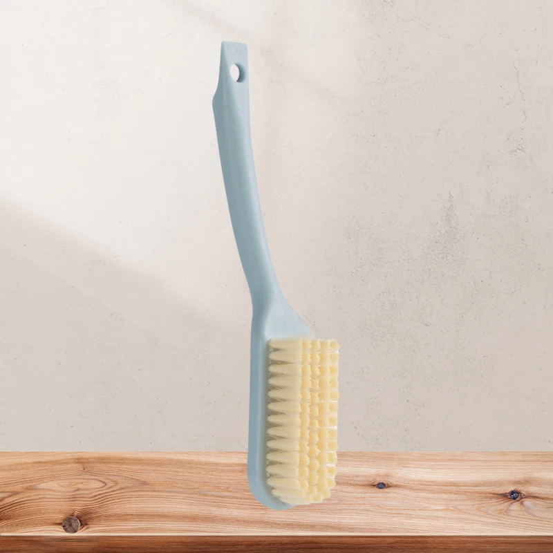 Blue Multi-Functional Plain Soft-Bristled Cleaning Brush Long-Handled Hanging Plastic Shoe Cleaning Brush