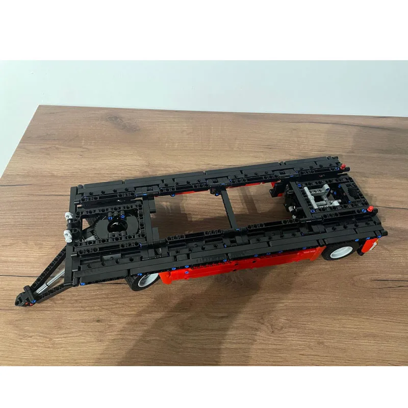 

MOC-95545i Классический грузовой транспортный контейнер, модель строительного блока с прицепом, 584 деталей, игрушка из строительного блока на день рождения для мальчиков