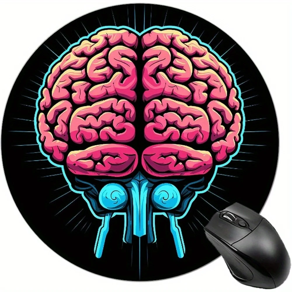 

Anti-slip rubber of the bright red blue brain-designed game mousepad is suitable for desktop decoration in family dormitories