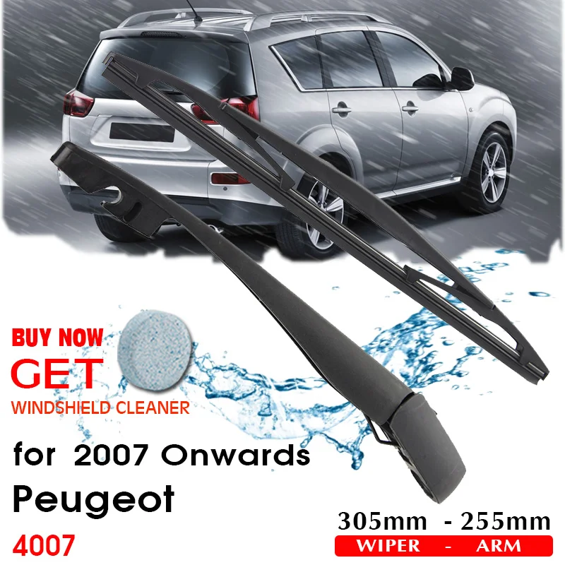 BROSHOO Car Rear Wiper Blade Blades Back Windscreen Wiper Arm For Peugeot 4007 Hatchback (2007 Onwards) 305mm Auto Styling