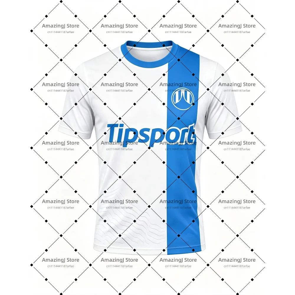 2026-27 Slovan Liberec Home and Away T-Shirt with 3D Digital Print, Comfortable and Breathable Sports Casual Top