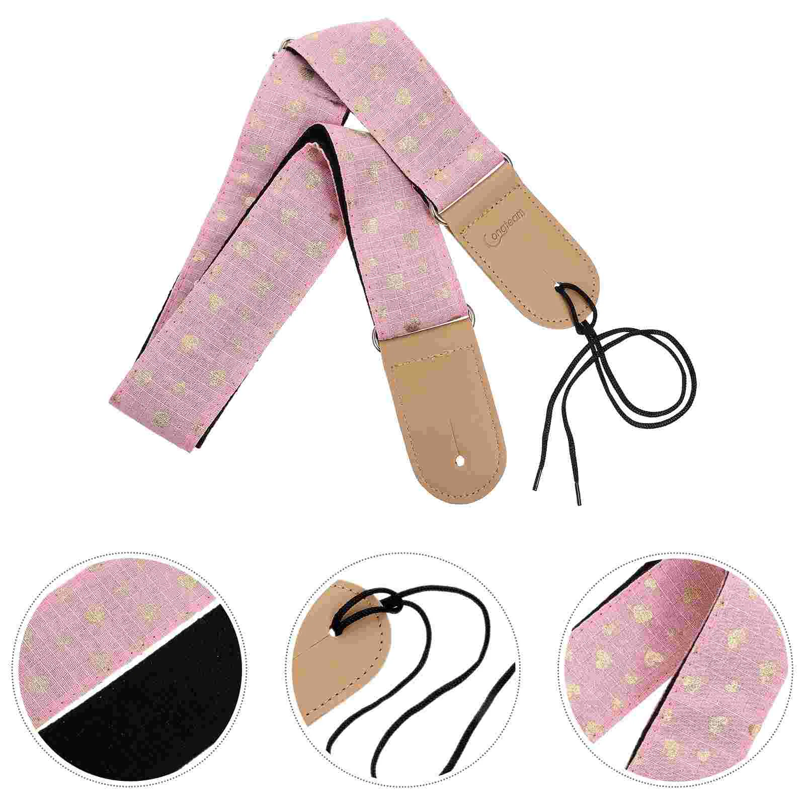 1Pc Unique Guitar Accessory Guitar Strap Practical Instrument Strap (Pink)