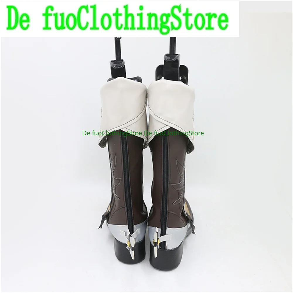 Defuo Genshin Impact Mika Scarpe Cosplay Stivali Gioco Anime Festa di Carnevale Halloween Negozio di scarpe di Natale