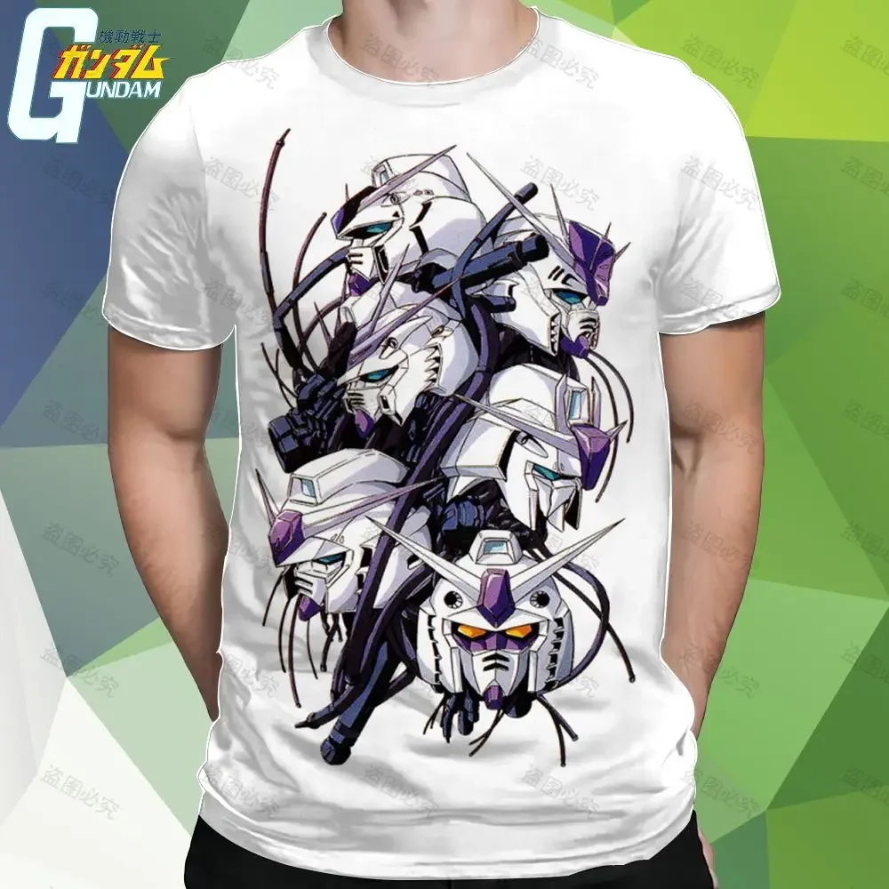 Herren hemd Gundam Vintage Gym Manga 110-6xl Anime T-Shirts Harajuku Mode Streetwear O-Kragen Kurzarm Sommer übergroß