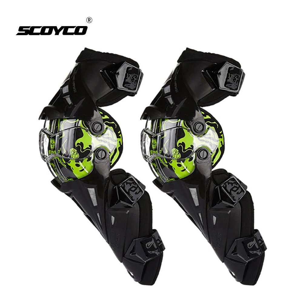 SCOYCO Motorcycle Knee Pads Road Racing Black Knee Pads High Quality Off Road Moto Protection Pads Anti Fall Slider Knee Pads