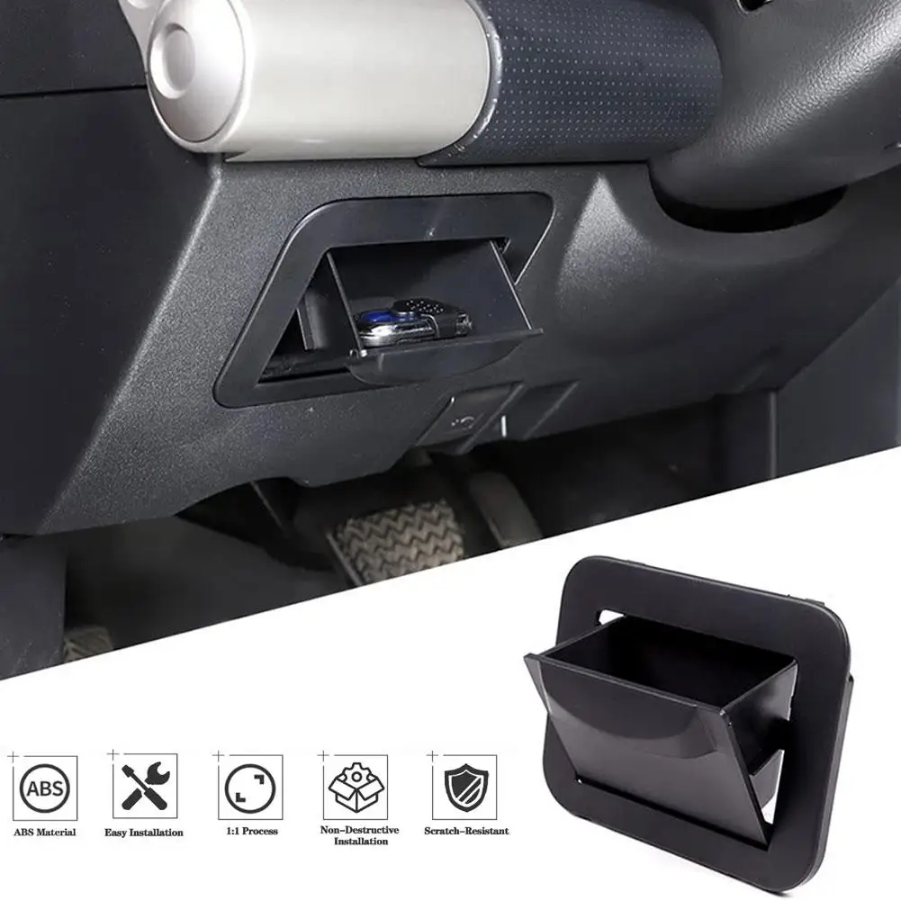 Interior Dashboard Fuse Cover Becomes Storage Box For Toyota FJ Cruiser 07-21 Holder Black Organizer Interior Accessory A1F8