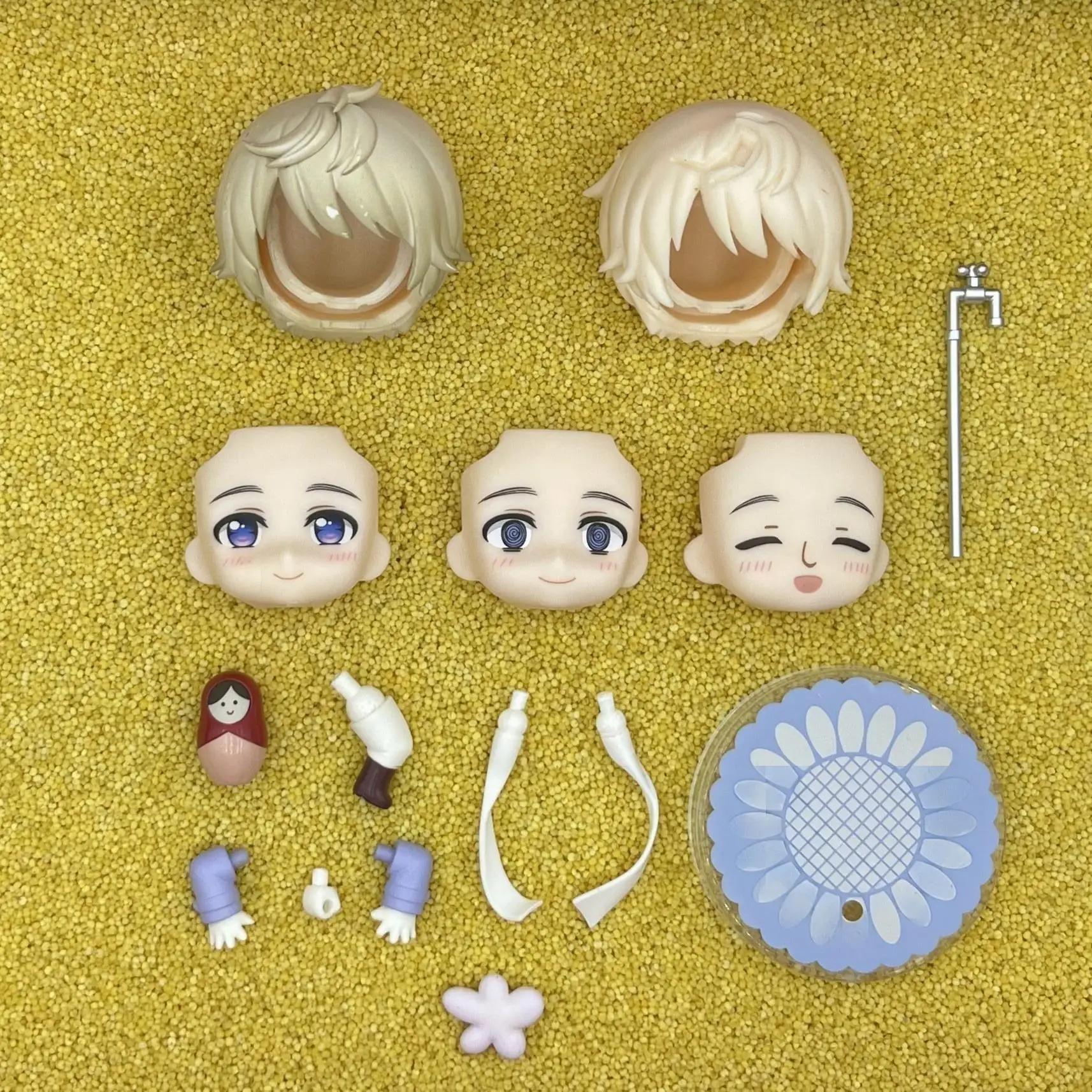 

eluosi GSC Clay Man Face doll face hair doll accessories