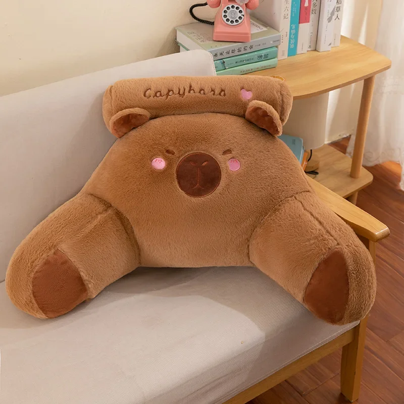 

Kawaii Capybara Plush Pillow Cartoon Soft Stuffed Cute Large Backrest Cushion Lumbar Support Pillow Reading Pillow Soft Cushion