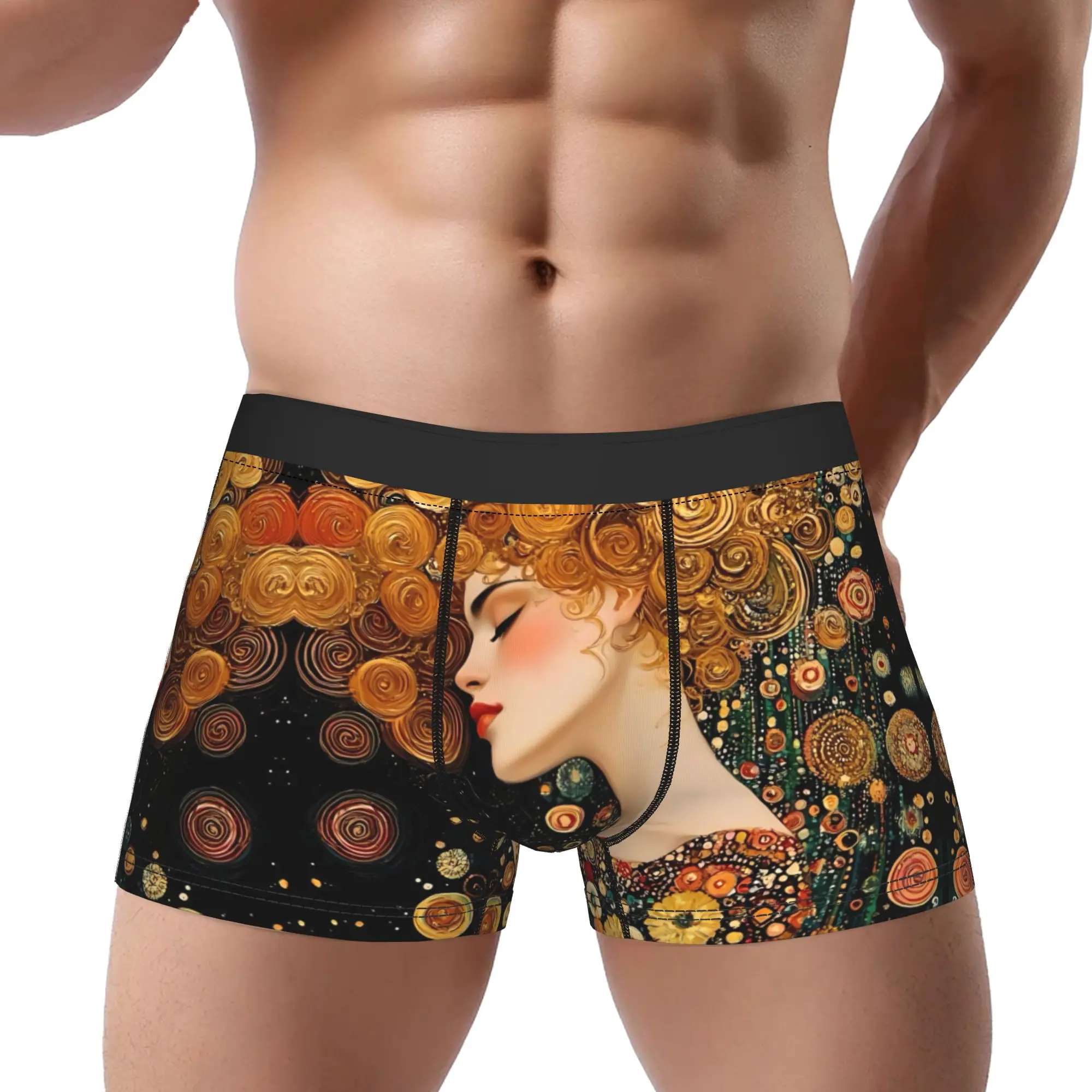 

Нижнее белье с рисунком Густава Климта, мужские трусы-боксеры из полиэстера с принтом