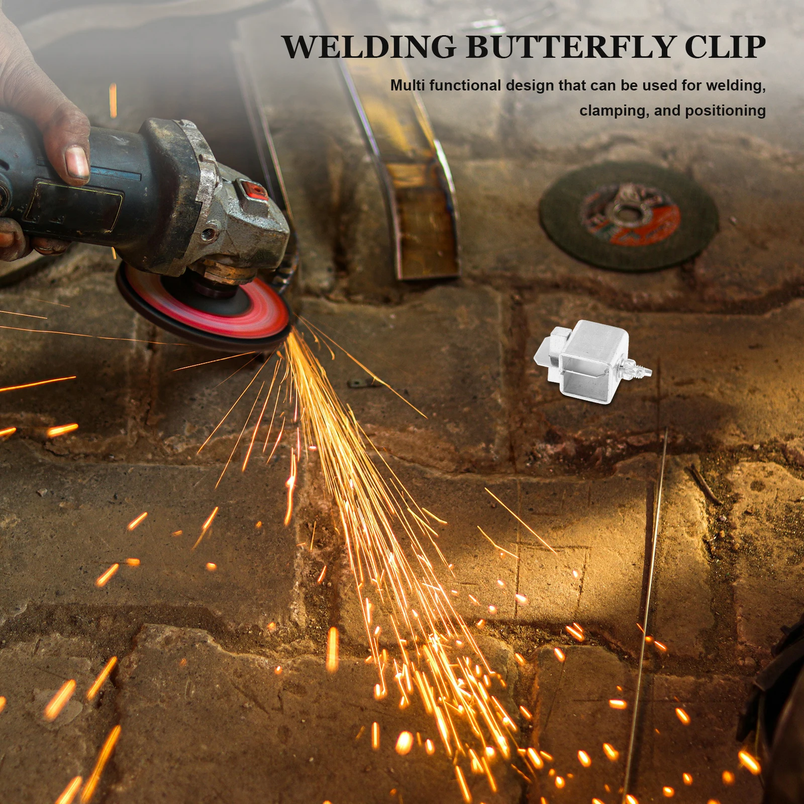 

8pcs Welding Locator Heavy Duty Butterfly Clamps for Chrome Vanadium Steel Tight Secure Connection Durable Long Lifespan